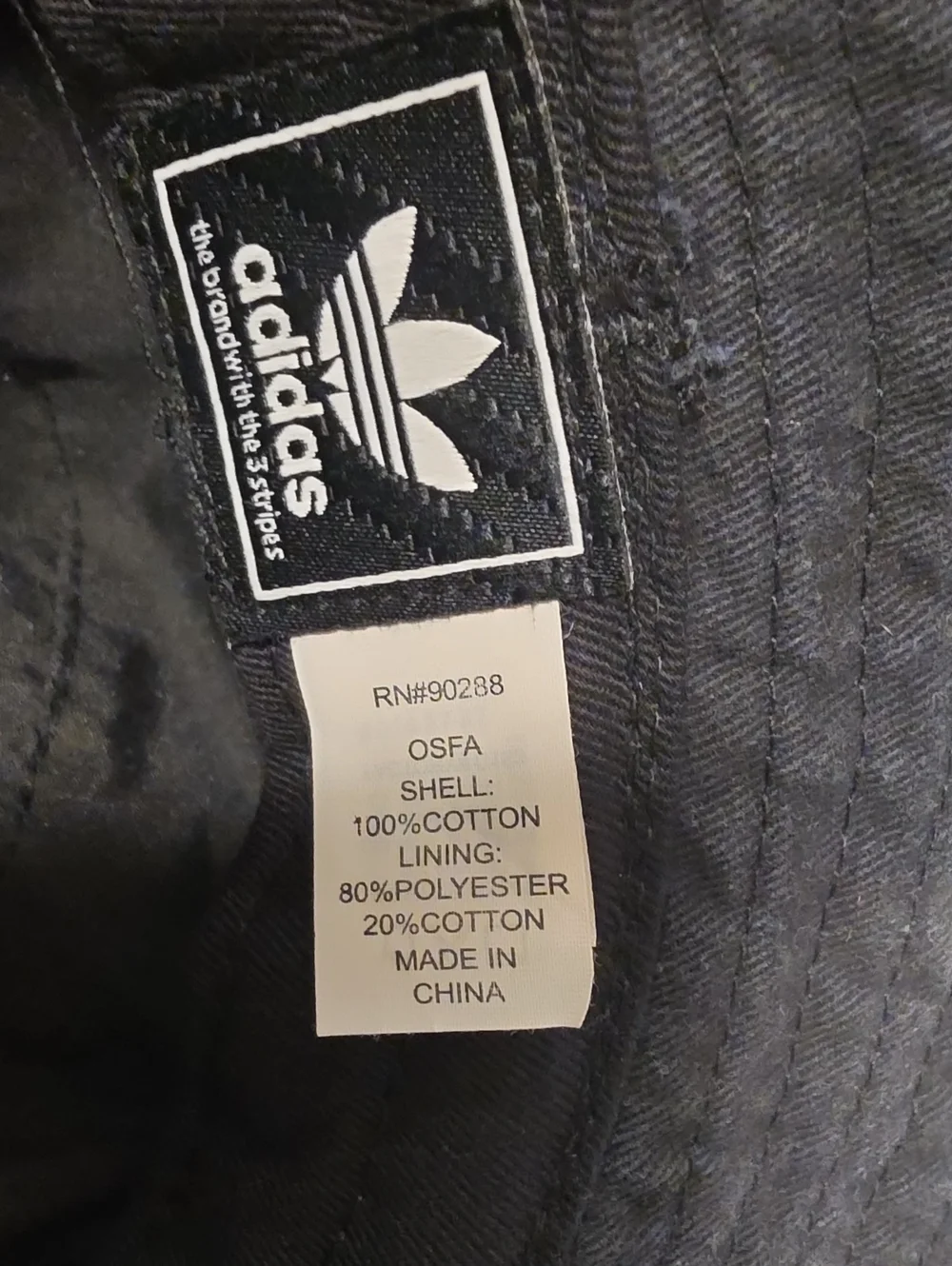 Adidas Black Bucket Hat with White Trefoil Logo